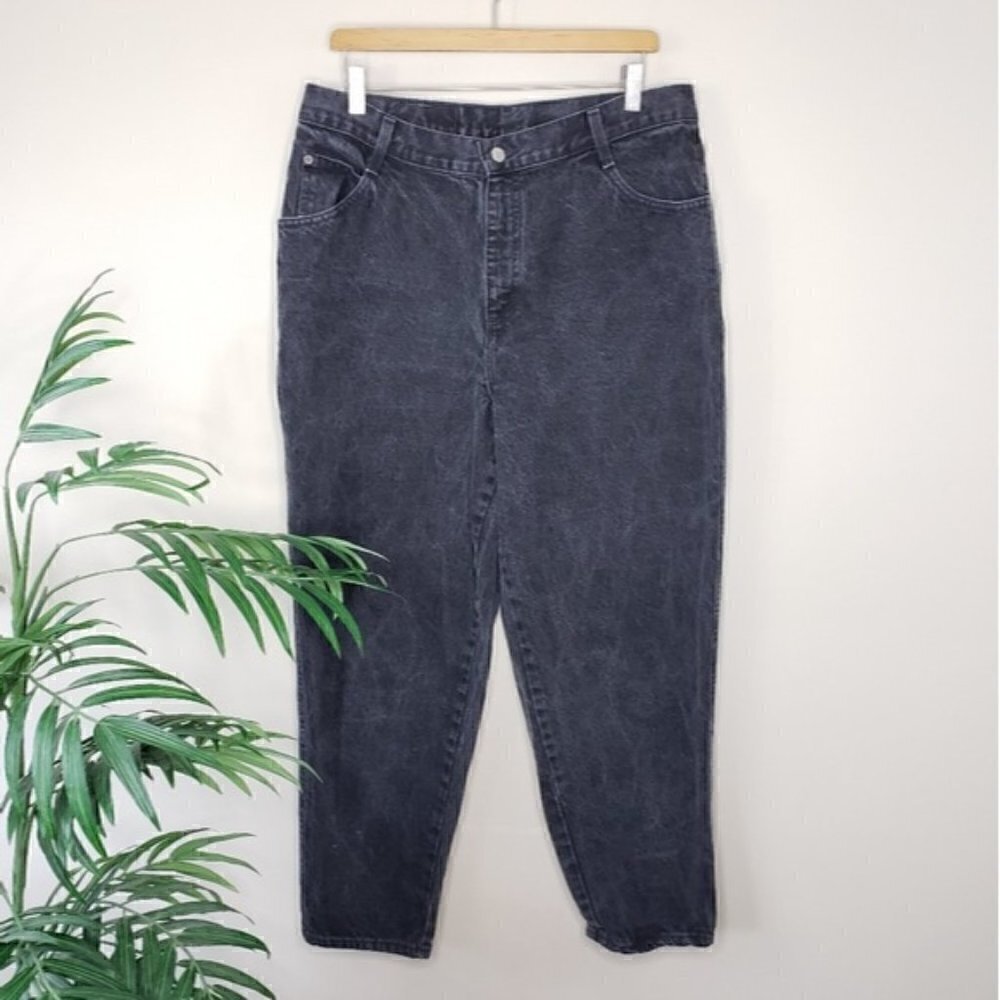 Vintage Gitano Faded Black High Rise Mom Jeans 100% Cotton